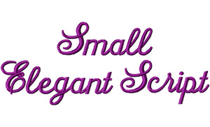 Small Elegant Script Machine Embroidery Font Alphabet