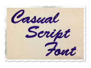 Casual Script Machine Embroidery Font Alphabet