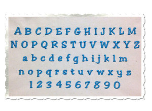 Small Mini Jester Machine Embroidery Font Alphabet - 1/2" & 3/4"