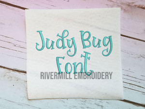 Judy Bug Font Machine Embroidery Alphabet