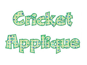 Cricket Applique Machine Embroidery Font Alphabet