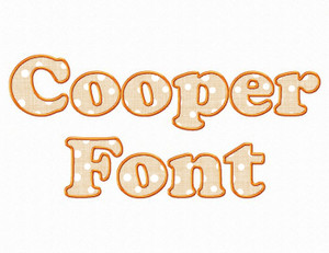 Cooper Applique Machine Embroidery Font Alphabet