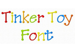 Tinker Toy Machine Embroidery Font