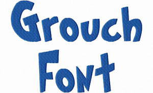 Grouch Machine Embroidery Font