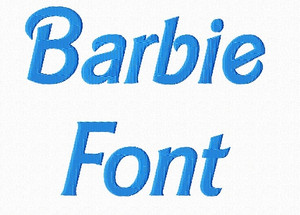 Barbie Style Machine Embroidery Alphabet