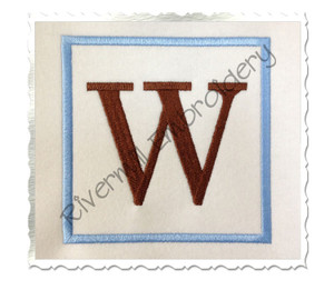 Square Initial Monogram Machine Embroidery Font
