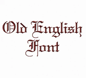 Old English Machine Embroidery Font