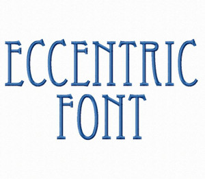 Eccentric Machine Embroidery Font