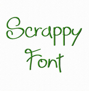 Scrappy Machine Embroidery Font