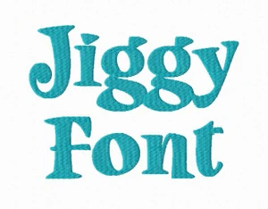 Jiggy Machine Embroidery Font