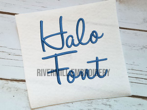 Halo Machine Embroidery Font