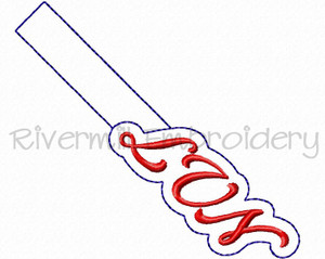LVN In The Hoop Snap Tab Key Fob Machine Embroidery Design