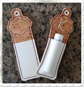 Blank Frame Chapstick Holder In The Hoop Eyelet Key Fob Machine Embroidery Design
