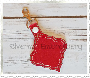 Blank Frame In The Hoop Snap Tab Key Fob Machine Embroidery Design