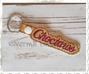 Choctaws In The Hoop Snap Tab Key Fob Machine Embroidery Design
