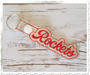 Rockets In The Hoop Snap Tab Key Fob Machine Embroidery Design