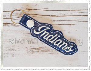 Indians In The Hoop Snap Tab Key Fob Machine Embroidery Design
