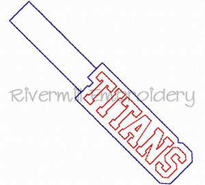Titans In The Hoop Snap Tab Key Fob Machine Embroidery Design