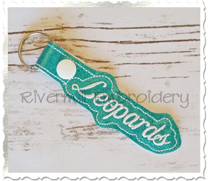 Leopards In The Hoop Snap Tab Key Fob Machine Embroidery Design