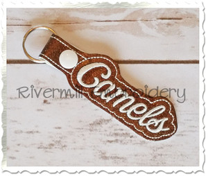 Camels In The Hoop Snap Tab Key Fob Machine Embroidery Design