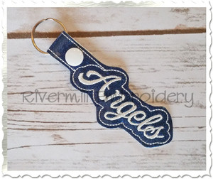 Angels In The Hoop Snap Tab Key Fob Machine Embroidery Design