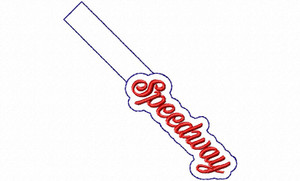 Speedway In The Hoop Snap Tab Key Fob Machine Embroidery Design
