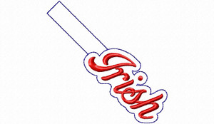 Irish In The Hoop Snap Tab Key Fob Machine Embroidery Design