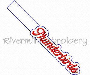Thunderbirds In The Hoop Snap Tab Key Fob Machine Embroidery Design