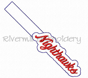 Nighthawks In The Hoop Snap Tab Key Fob Machine Embroidery Design