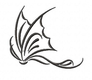 Butterfly Outline Machine Embroidery Design