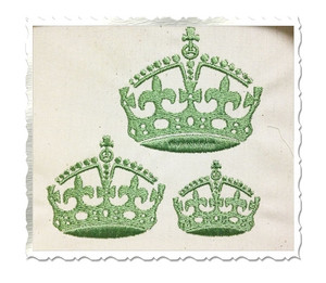 Small Fleur De Lis Crown Machine Embroidery Design