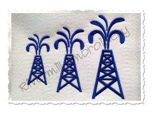 Small Oil Rig Machine Embroidery Design