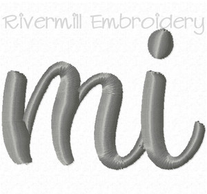 Small Michigan "mi" Machine Embroidery Design