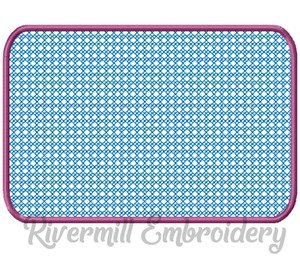 Rectangle Knockdown Stitch w/ Satin Stitch Border Machine Embroidery Design