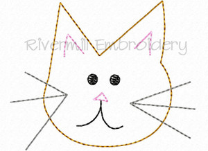 Doodle Cat Machine Embroidery Design