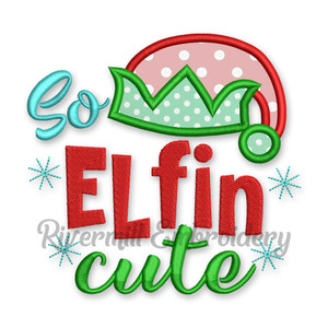 So Elfin Cute Christmas Machine Embroidery Design