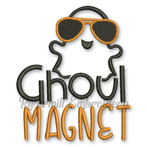 Ghoul Magnet Halloween Machine Embroidery Design