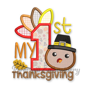 My 1st Thanksgiving Machine Embroidery Design