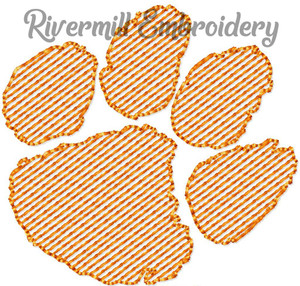 Mini Sketch Paw Print Machine Embroidery Design