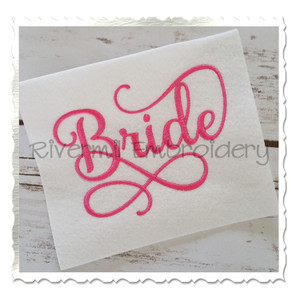 Bride Machine Embroidery Word Design