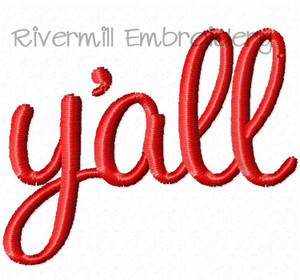 Y'all Machine Embroidery Design