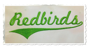 Redbirds With Swash Tail Machine Embroidery Design