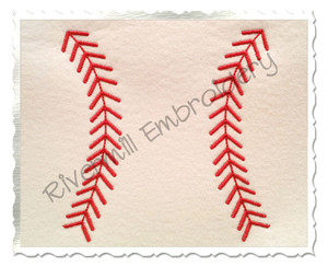Baseball or Softball Stripes Machine Embroidery Design