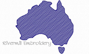 Small Sketch Style Australia Machine Embroidery Design