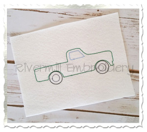 Vintage Style Truck Machine Embroidery Design