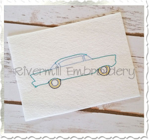 Vintage Style Car Machine Embroidery Design