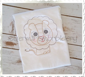 Colorwork Baby Lion Machine Embroidery Design