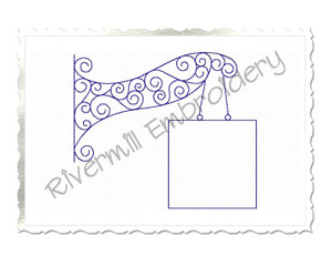 Bean Stitch Initial or Monogram Frame Machine Embroidery Design (#4)