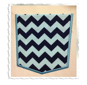 Applique Pocket Machine Embroidery Design