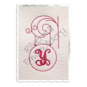 Bean Stitch Initial or Monogram Frame Machine Embroidery Design (#6)